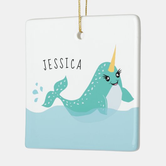 Ornement En Céramique Petites filles Narwhal (Gauche)