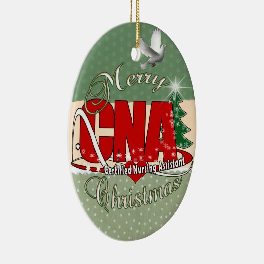 Ornement En Céramique PEUVENT assistant les soins certifié par NOËL (Droite)