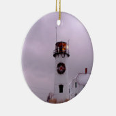 Ornement En Céramique Phare de Chatham dans la neige (Droite)