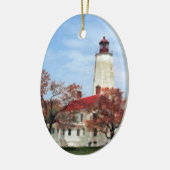Ornement En Céramique Phare de Sandy Hook (Gauche)