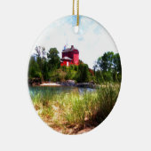 Ornement En Céramique Phare d'été (Droite)