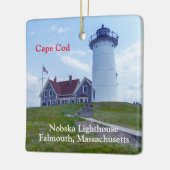 Ornement En Céramique Phare Nobska Cape Cod MA (Gauche)