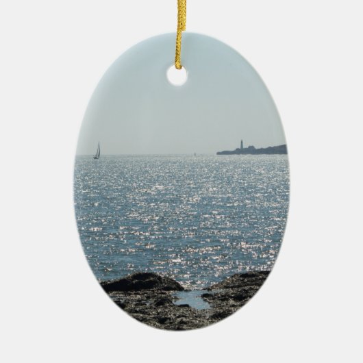 Ornement En Céramique Phare principal de Portland (Devant)