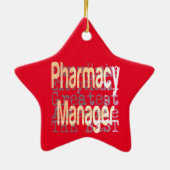 Ornement En Céramique Pharmacy Manager Extraordinaire (Dos)