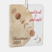 Ornement En Céramique Phases de la Lune d'or Noël (Droite)