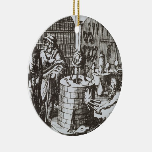 Ornement En Céramique Philosophes hermétiques et un alchimiste, de 'Muse (Droite)