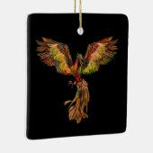 Ornement En Céramique Phoenix se levant - sur le noir (Droite)