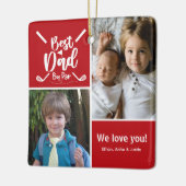 Ornement En Céramique Photo Best Papa By Par Par (Gauche)