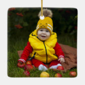 Ornement En Céramique Photo Buffalo Check (Dos)