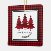 Ornement En Céramique Photo Buffalo Check (Gauche)