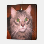 Ornement En Céramique Photo Cat (Gauche)
