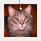 Ornement En Céramique Photo Cat (Devant)