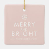 Ornement En Céramique Photo Chien moderne Rose Simple Belle Cadeau (Dos)