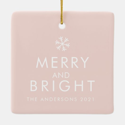 Ornement En Céramique Photo Chien moderne Rose Simple Belle Cadeau (Dos)