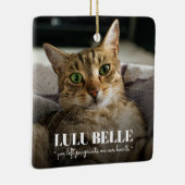 Ornement En Céramique Photo commémorative du chat (Droite)