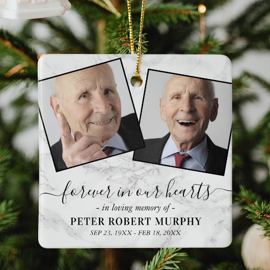 Ornement En Céramique Photo commémorative en mémoire d'amour
