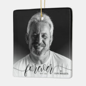 Ornement En Céramique Photo commémorative pour toujours dans nos coeurs (Gauche)