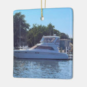 Ornement En Céramique Photo de bateau (Gauche)