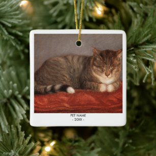 Ornement En Céramique Photo de chat chien animal familier Cadeau de souv