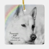 Ornement En Céramique Photo de chien à la mémoire Forever dans mon cœur (Devant)