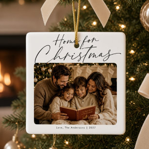 Ornement En Céramique Photo de famille personnalisé pour Noël à la maiso