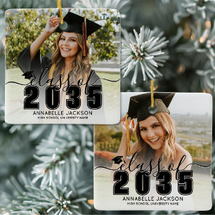 Ornement En Céramique Photo de fin d'études de la promotion 2026