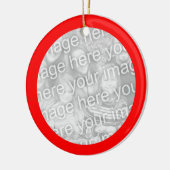 Ornement En Céramique Photo de la frontière rouge (Gauche)