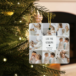 Ornement En Céramique Photo de Love You Grandma Meilleur poison