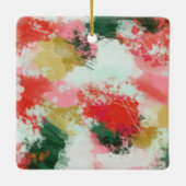 Ornement En Céramique Photo de Noël Abstrait (Dos)