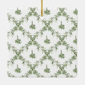 Ornement En Céramique Photo de Noël Mistletoe Trellis (Dos)