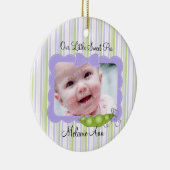 Ornement En Céramique Photo douce de pois de bébé (Droite)
