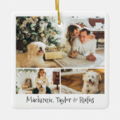 Ornement En Céramique Photo et texte personnalisés (Devant)