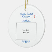 Ornement En Céramique Photo faite sur commande ! Mondes plus grand (Gauche)