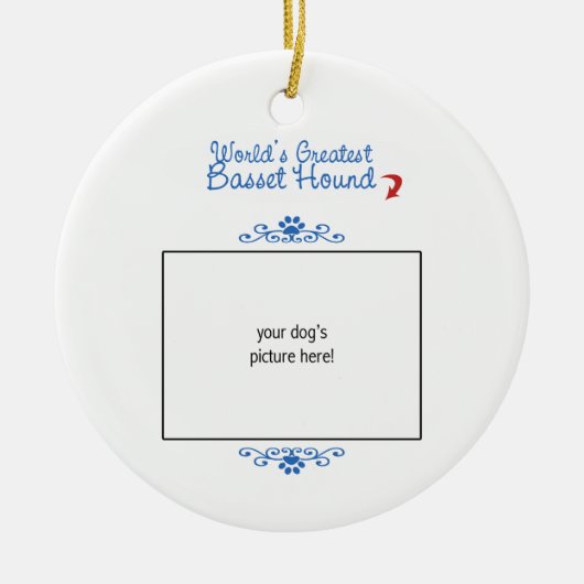 Ornement En Céramique Photo faite sur commande ! Mondes plus grand (Devant)