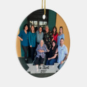 Ornement En Céramique Photo familiale simple recto sur mesure Noël (Droite)