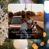 Ornement En Céramique Photo fiançailles Elle A Dit Oui ! & Avion