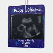 Ornement En Céramique photo Grossesse Faire-part attendue parent 2021 (Gauche)