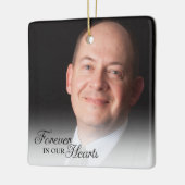 Ornement En Céramique Photo Mémorial Pour Toujours Dans Nos Coeurs Père (Gauche)