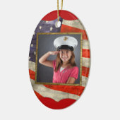 Ornement En Céramique Photo militaire (Gauche)