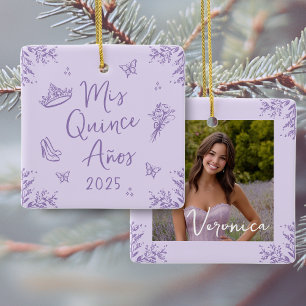 Ornement En Céramique Photo "Mis Quince Años"