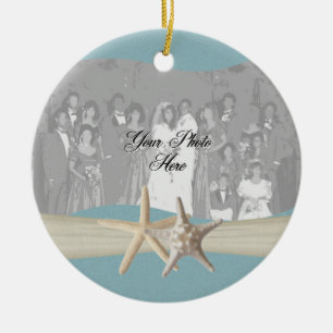 Ornement En Céramique Photo Ocean Sky Blue Starfish