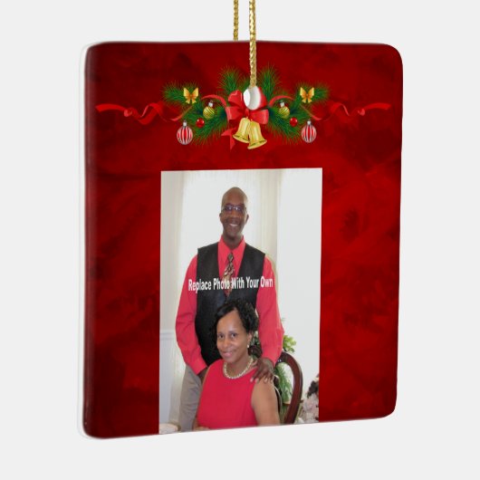 Ornement En Céramique Photo personnalisée (Droite)