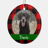 Ornement En Céramique Photo personnalisée Chien Chien Chien Chien Chien (Gauche)