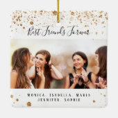 Ornement En Céramique Photo personnalisée meilleurs amis pour toujours p (Dos)