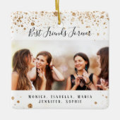 Ornement En Céramique Photo personnalisée meilleurs amis pour toujours p (Devant)