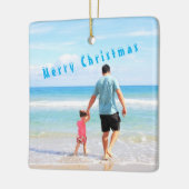 Ornement En Céramique Photo personnalisée Votre propre design Meilleur p (Gauche)