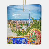 Ornement En Céramique Photo personnelle Barcelone 2 faces Art moderne un (Gauche)