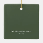 Ornement En Céramique Photo Preppy Bow Frame Pine (Dos)