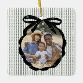 Ornement En Céramique Photo Preppy Bow Frame Pine (Devant)