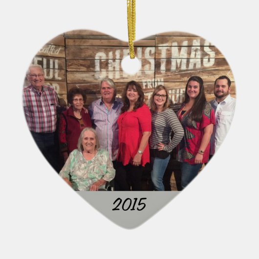 Ornement En Céramique Photo simple à deux faces personnalisée Noël (Devant)